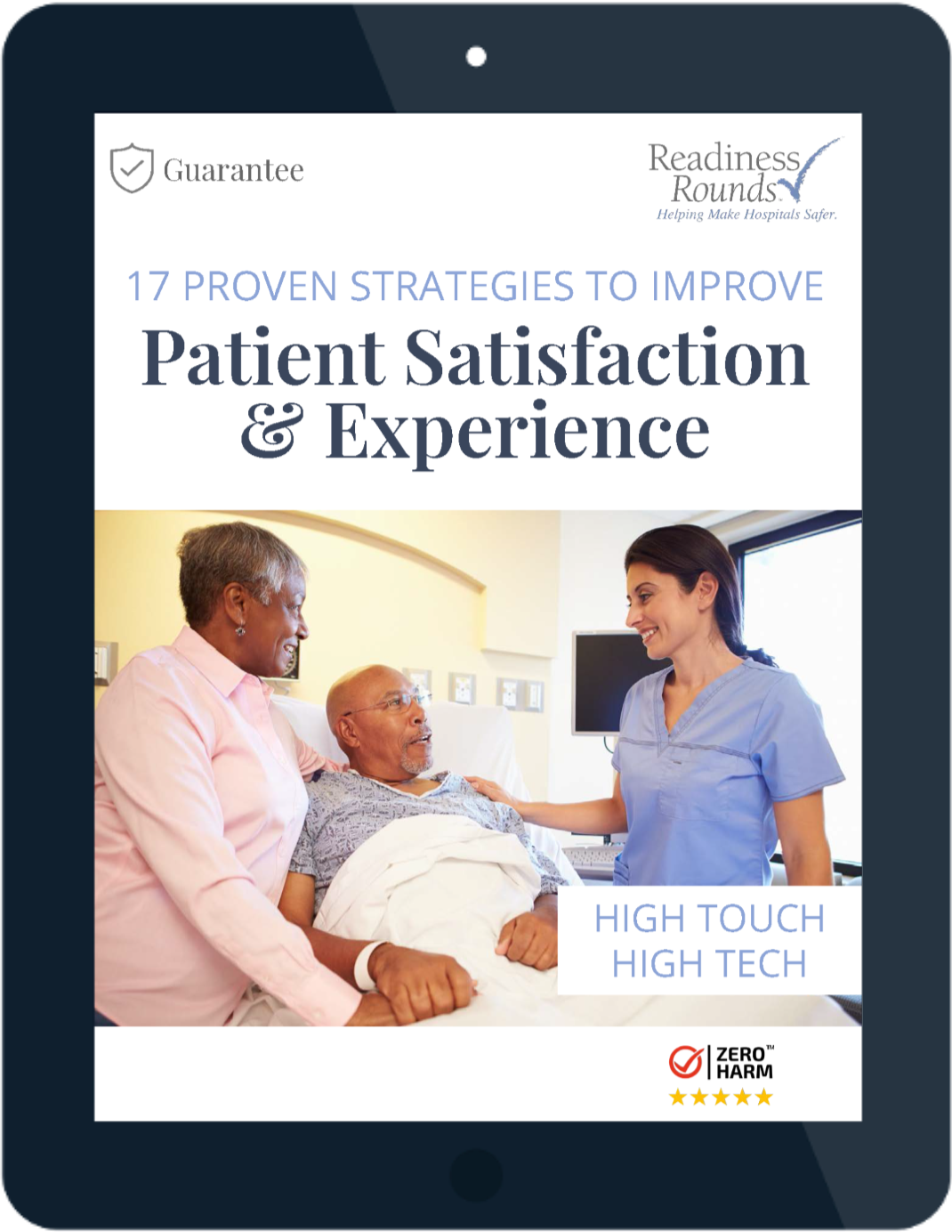 COVER-iPad_17 Proven Strategies to Improve Patient Satisfaction and Experience eBook_v2
