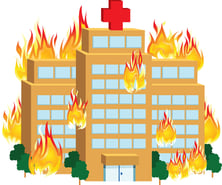 hospital on fire