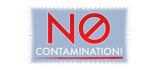 graphic sign that reads no contamination