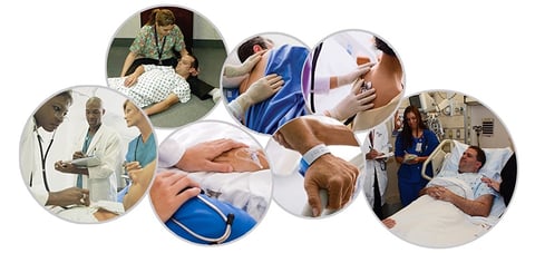 a collage of hospital patients