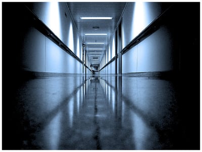 dark hospital hallway